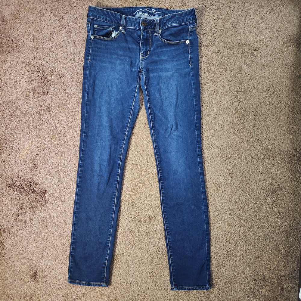American Eagle Outfitters Deep Blue Skinny Jeans